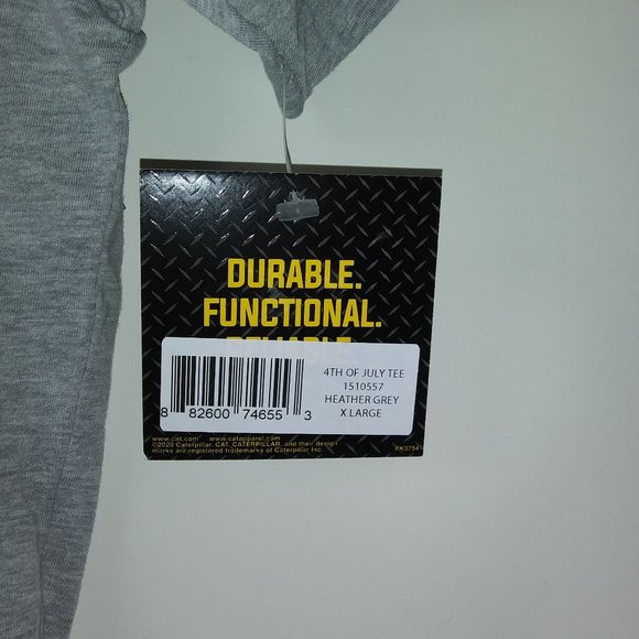 Caterpillar CAT Tee Eagle American flag USA United & Strong XL - Picture 3 of 4